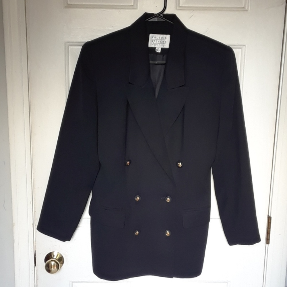 VALERIE STEVENS DOUBLE BREASTED BLAZER